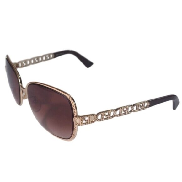 Fendi Accessories - Vintage Fendi Gold Logo Chain Women's Sunglasses With Swarovski Crystals  FS478R
